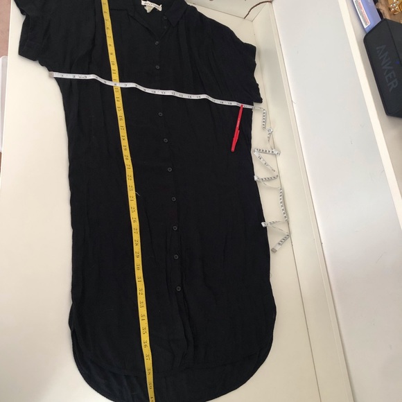 🎀 5/$25 H&M L.O.G.G. black vertical stripe modal shirt dress sz 0 - Picture 12 of 14